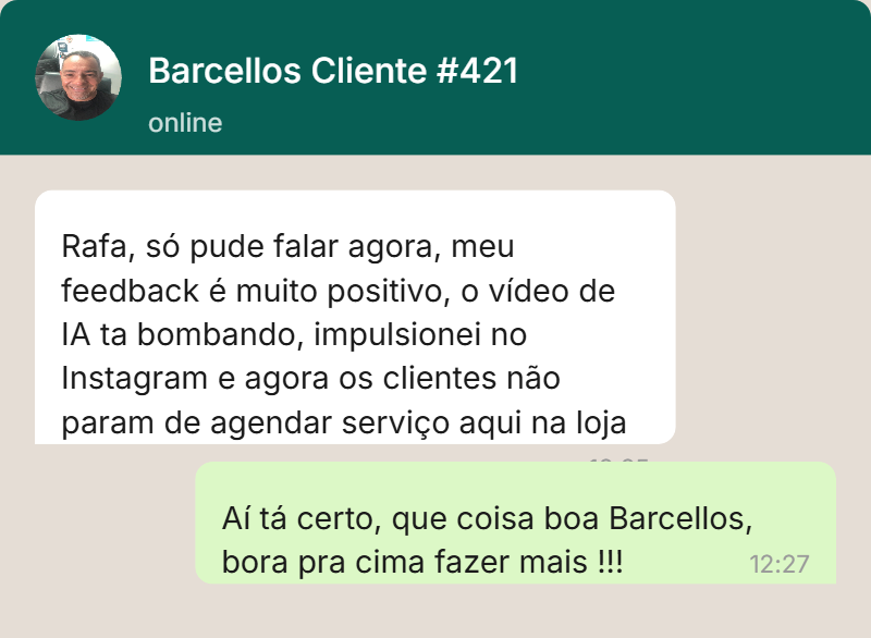 Feedback de cliente no WhatsApp 5